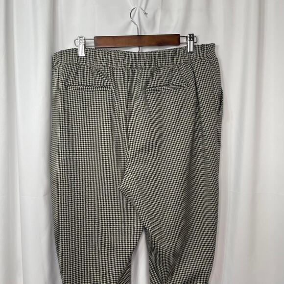 Nine West trousers slacks pants women's XL black khaki houndstooth pull on comfo - Picture 13 of 16